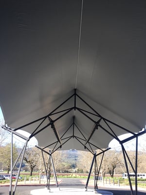 8028 FRLTC, Black/Gray Tedlar Fabric Canopy